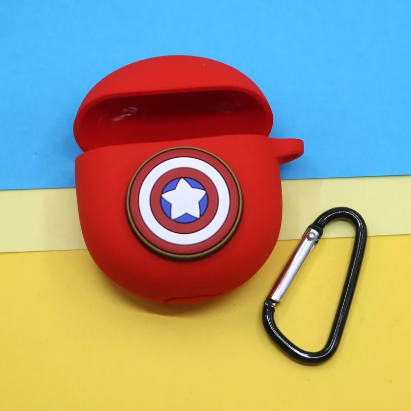 Disney Marvel-funda para auriculares, carcasa protectora de silicona para auriculares inalámbricos Realme Buds Air Pro, con gancho