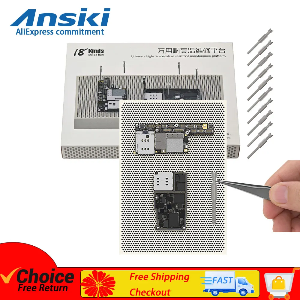 18Kinds Freely Movable High-Temperature Resistant Platform PCB Holder for Mobile Phone & Tablet Motherboard Repair