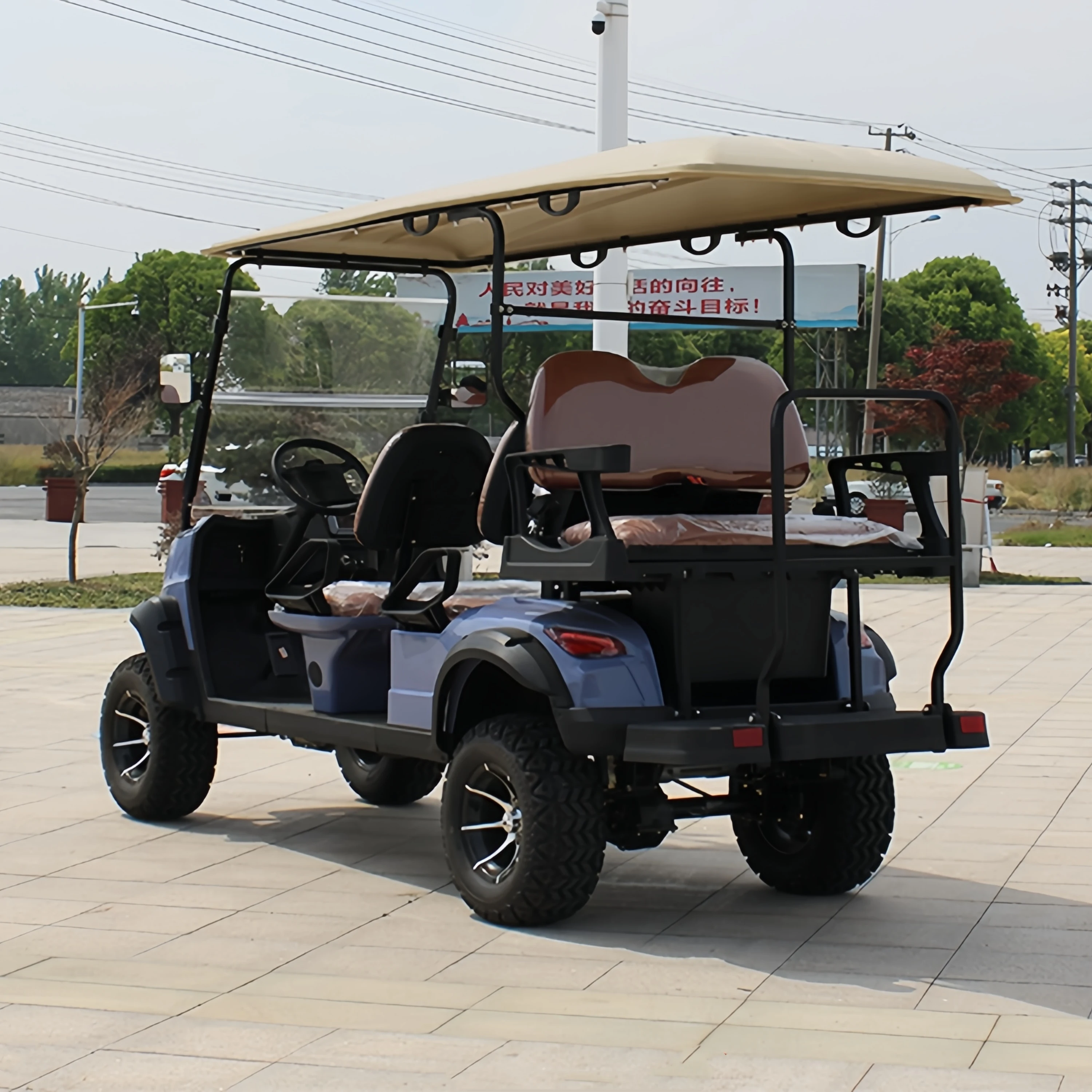 Beliebtester elektrischer Offroad-Golfwagen mit 2 + 2-Sitzer für Erwachsene, elektrisches Allradfahrzeug