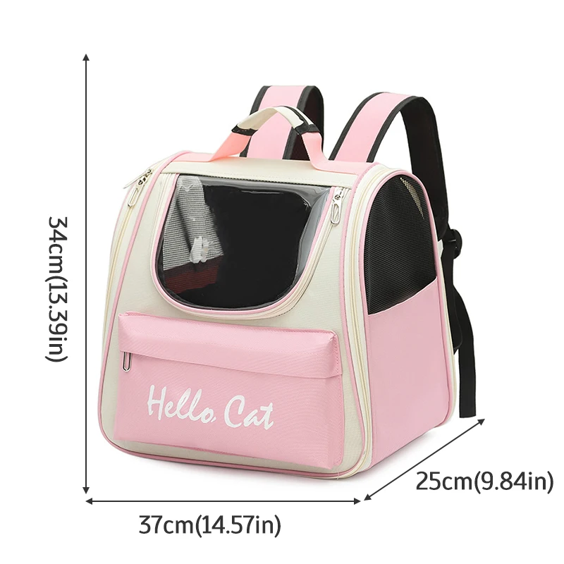 Portable Breathable Cat Bag Oxford Cloth Resistant Pet Bag Outdoor Pet Backpack Folding Cat Transport Bag