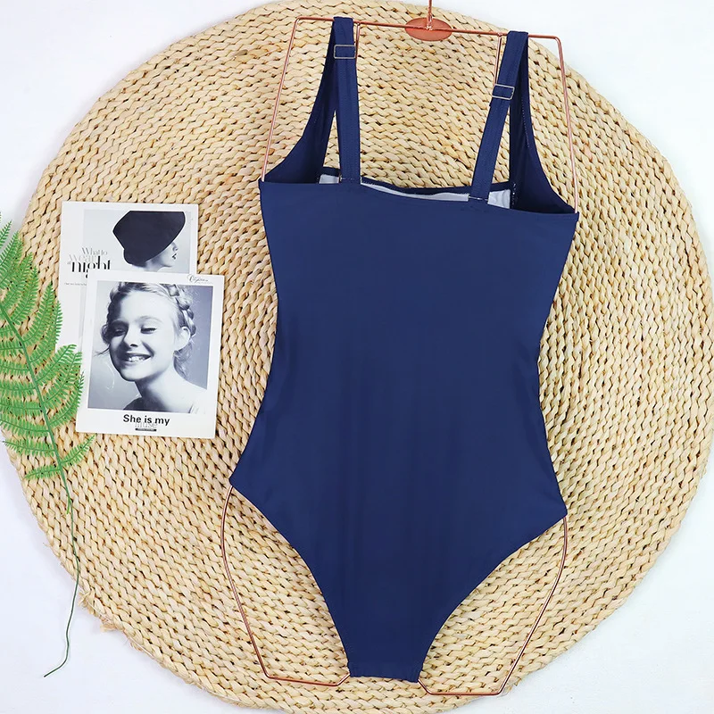 CPUTAN Sexy 2024 Ruched Tummy Control Swimsuit One Piece Bikini Set Women Swimwear Biquini BathingSuit Solid Plus Size Beachwear