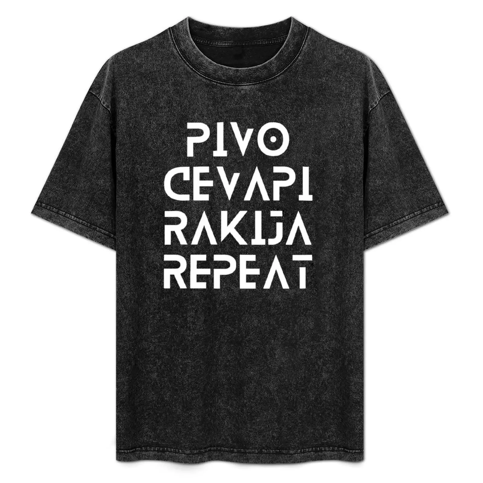 Camiseta Pivo, Cevapi, Rakija, Repeat, Camiseta de Pesca de Secagem Rápida