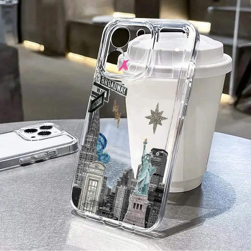 New York City Collage Design Phone Case for Samsung Galaxy S26 S25 S24 S23 S22 S21 S20 Plus Ultra A73 A72 A52 A32 A25 A15