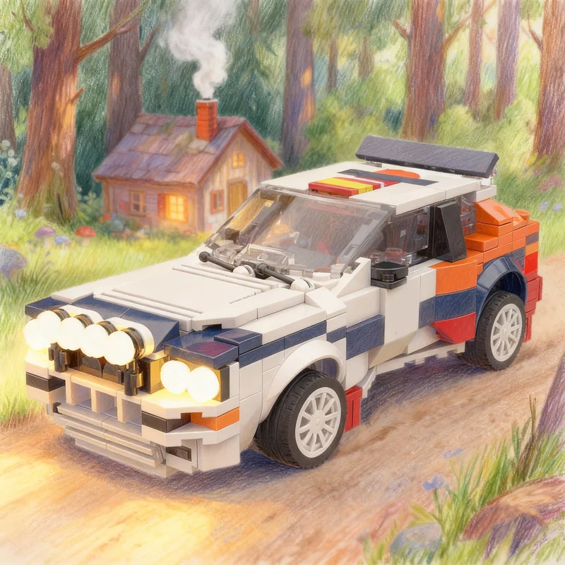 

553pcs MOC City Champions Lanciased Delta SPAIN Rally LiTE Series Model Building Blocks Christmas Gifts Construction Toy Brick