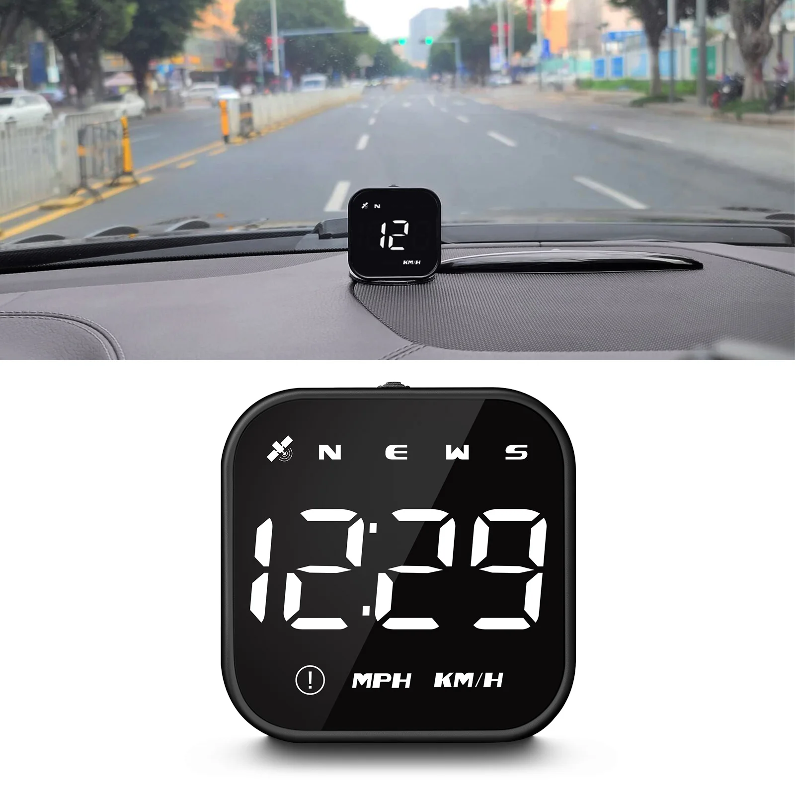 HUD Head-up Display G4S Car Speedometer Universal Speed Windshield Projector Plug&Play Auto Electronic Device For Overspeed Warn