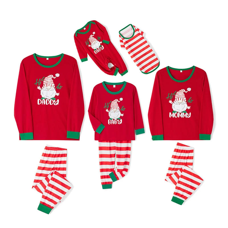 

Christmas Family Matching Pajamas Reindeer Print Long-Sleeved Tops Snowflake Trousers Jumpsuit Dog Clothes