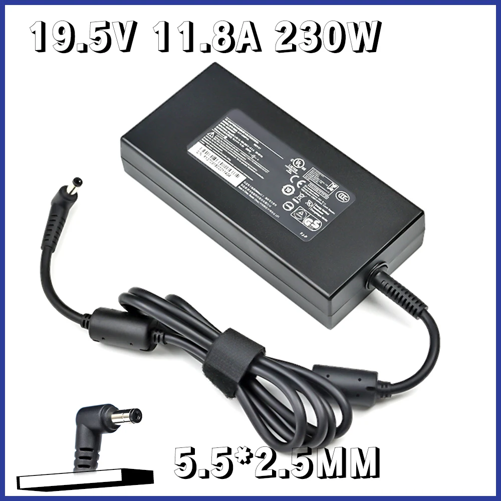 

19.5V 11.8A For Chicony MSI A12-230P1A A17-230P1A A230A012L 230W AC Adapter Charger For MSI P65 CREATOR GS75 STEALTH Laptop