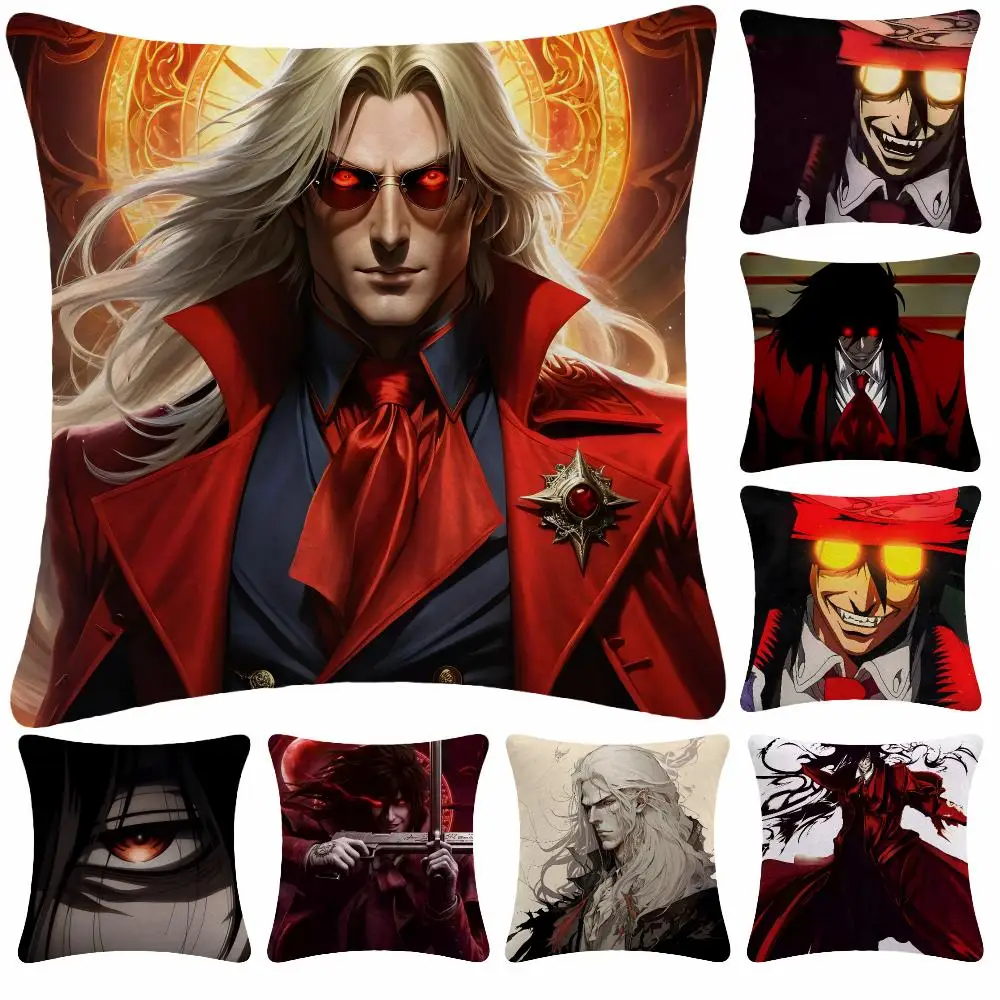Anime Hellsing A-Alucard Cushion Cover Soft Plush Decorative Sofa Bedroom Living Room Car Dorm Home Decor Gift