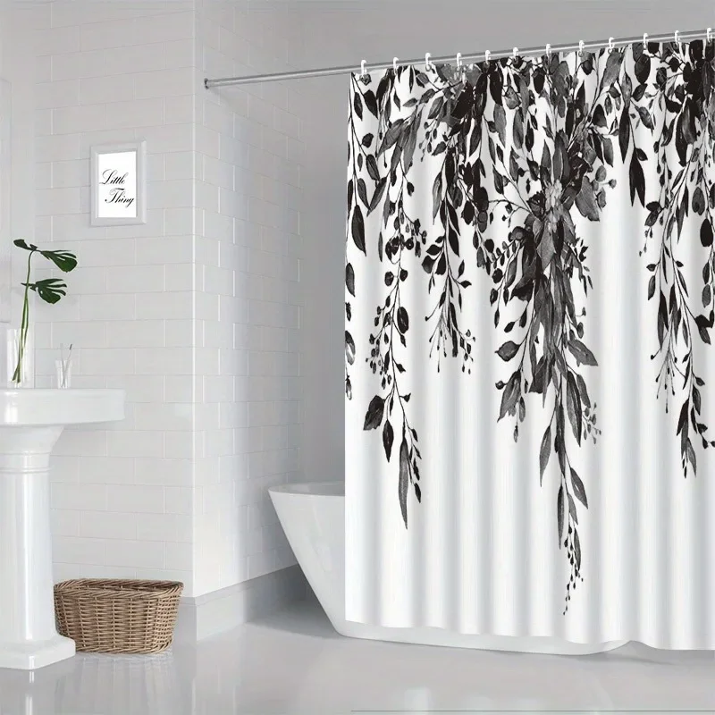 Eucalyptus Print Bathroom Shower Curtain 5