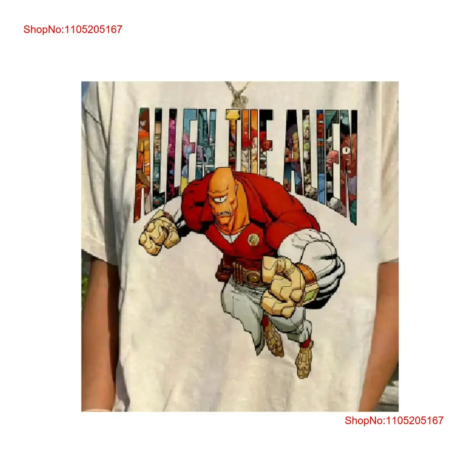 Allen The Alien Invincible T Shirt vintage Washed Comfortable designer clothes Slightly Top For Everyday Wear graphic Versatile
