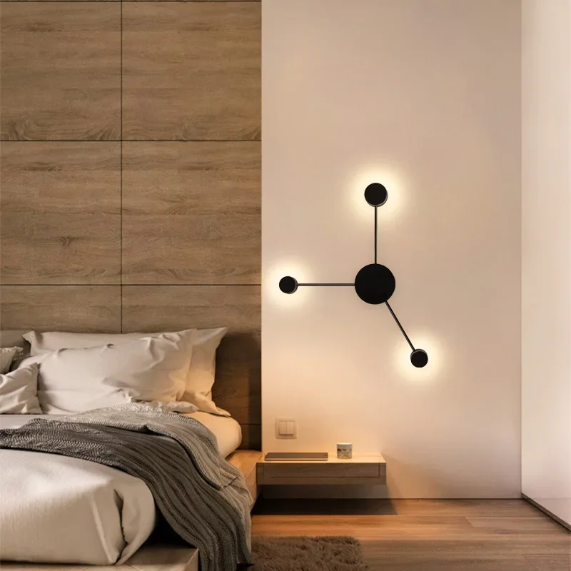 Modern Led Wall Sconce Light for Living Room Hallway Decoration Clock Background Lamp Fixtures Home Indoor Decor Luminaire view 4