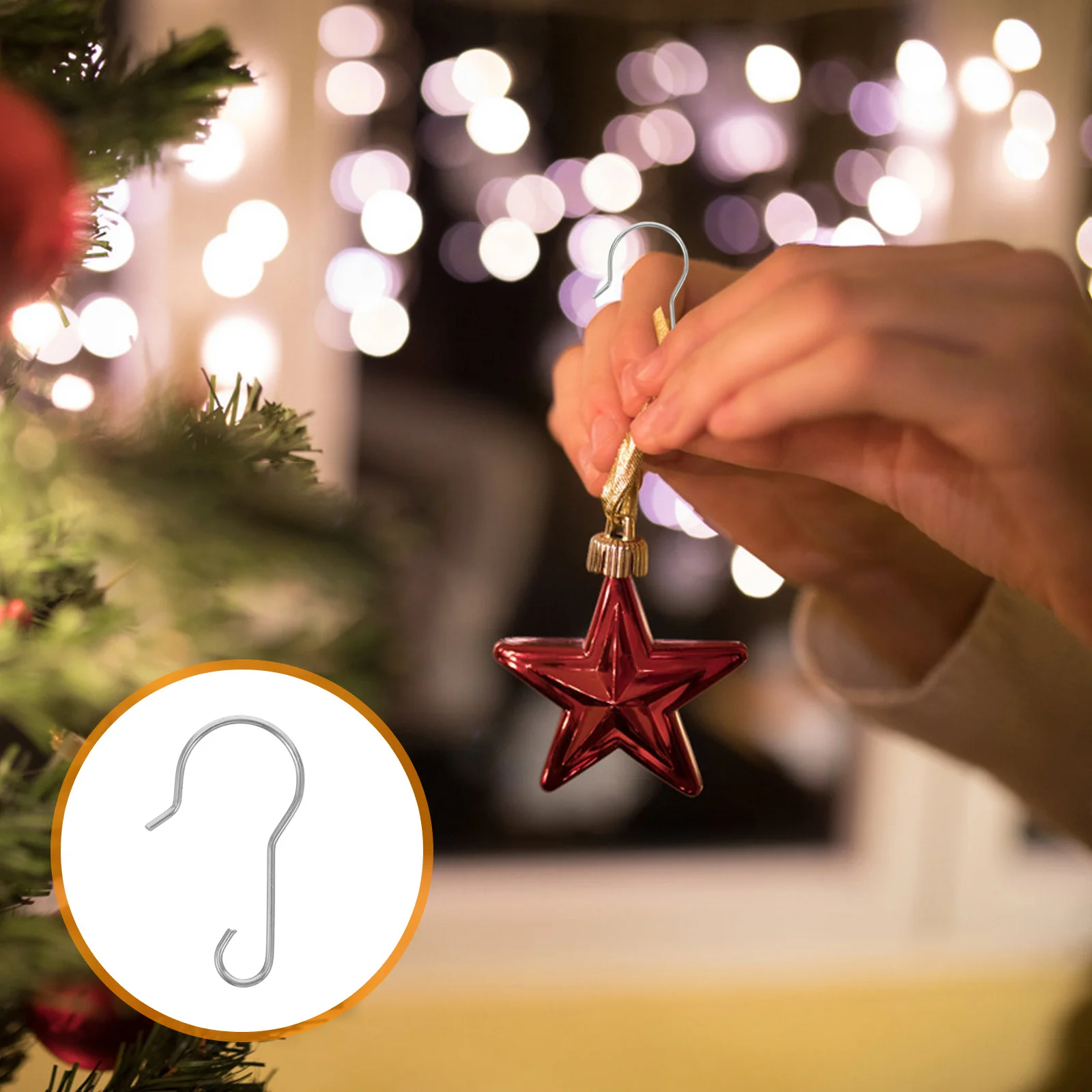 

200Pcs Holiday Decoration Hooks Weatherproof Light Clips for Outside String Lights Garden Decoration Hook Outdoor Utility