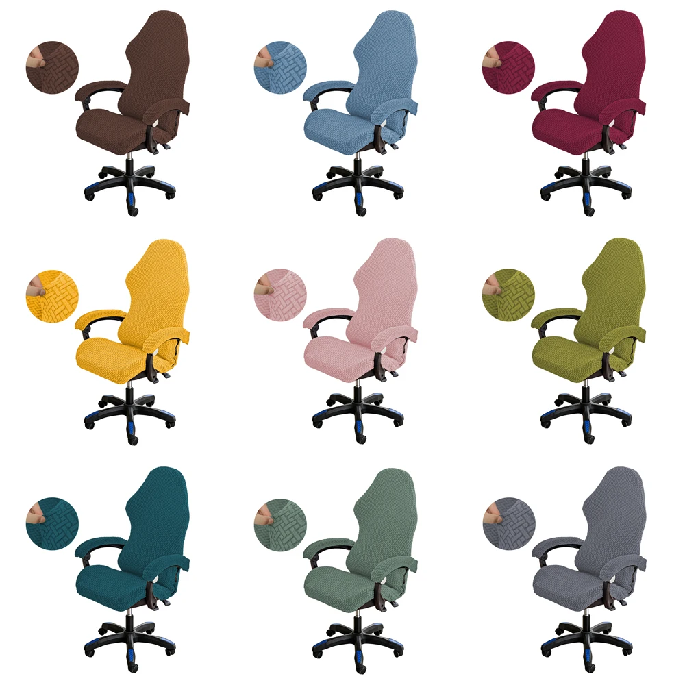 Jacquard E-sports Gaming Chair Cover 4Pcs/set Household Office Dust-proof Anti Cat Scratch Computer Seat Case With Armrest Cover