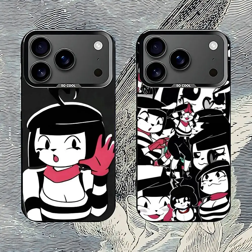 Bon Bon and chu chu Phone Case For iPhone 17,16,15,14,13,12,11,Pro,Max,Plus,E,Air,Mini Black Tpu IMD Cover