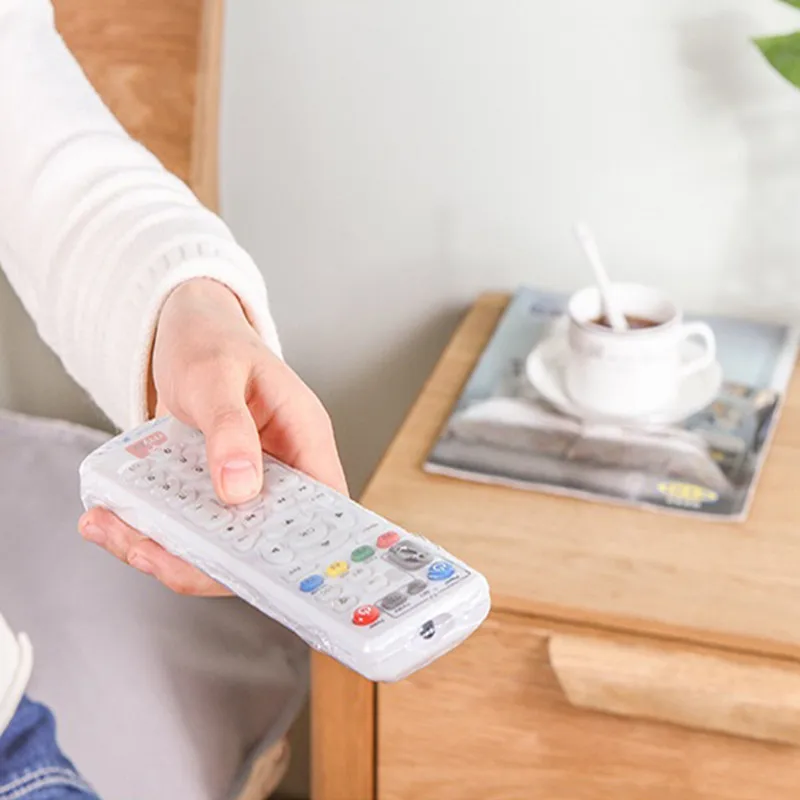 5/10/15/20 adet isı Shrink Film temizle Video TV klima uzaktan kumanda koruyucu kapak ev su geçirmez koruyucu kılıf yeni