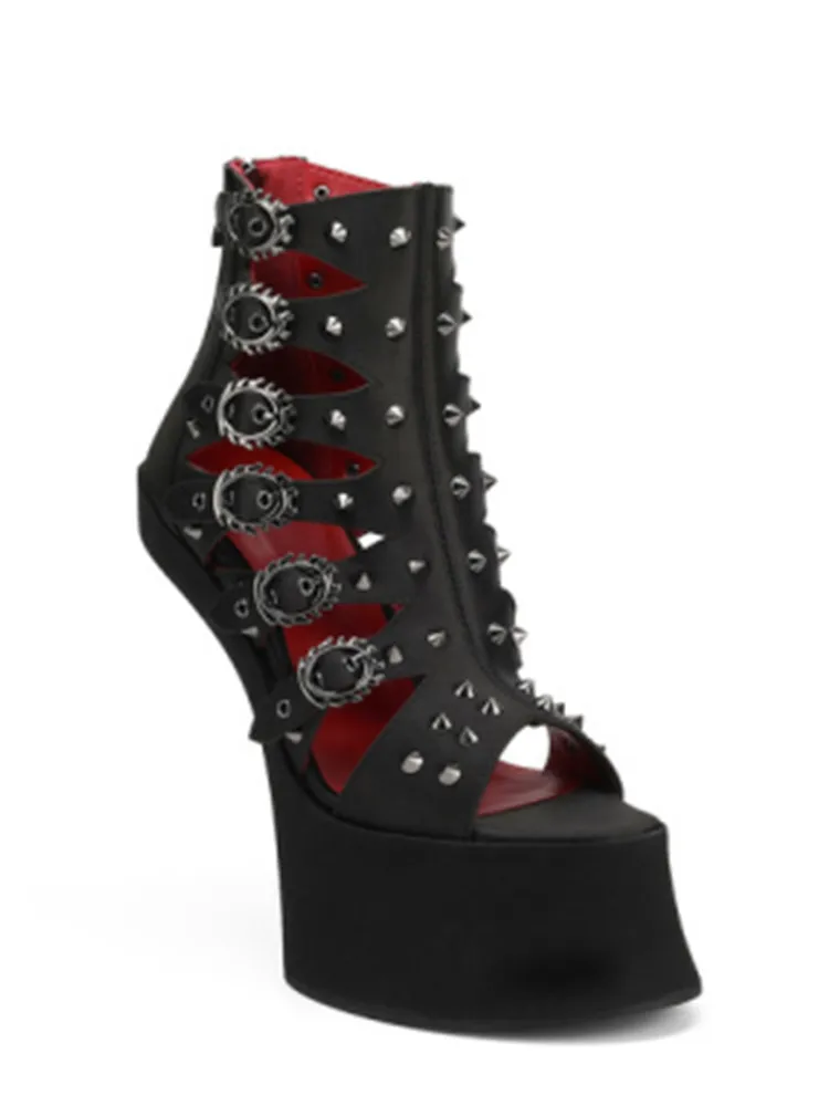 Women's Thick soled Kneeless High Heel Sandals Fashion Platform Ultra High Heel Shoes Nightclub Party Pole Dance Women's Shoes