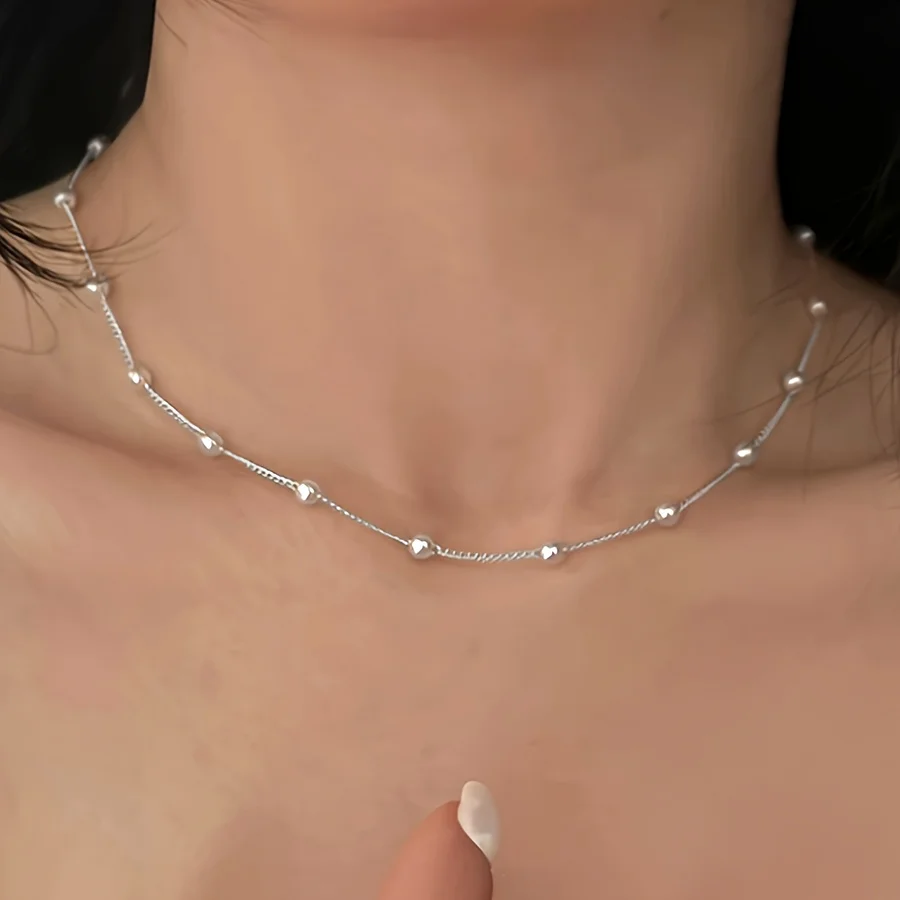 

[NEW] 1pc, Small Bead Clavicle Necklace, High-Quality Jewelry, Upgraded Temperament Necklace, Premium Decorative Necklace, Suita