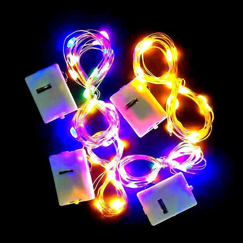 2M LED Flashing Light Garland Fairy Light Copper Wire Battery Powered String Light Christmas Party New Year Gift Box Decor Lamps