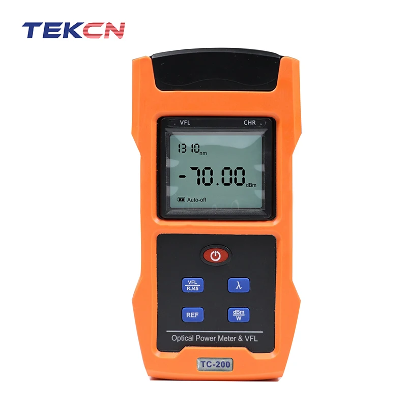 

TEKCN TC-200 Handheld Fiber Optical Laser Light Source 800/1700nm Fiber Optic Laser power meter With FC SC (ST LC ) connector