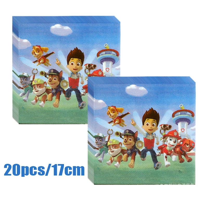 Neue Paw Patrol Geburtstagsparty-Dekorationen: Pappteller, Becher, Servietten, Tischdecke, Tischgeschirr, Paw Patrol Happy Birthday Party-Zubehör – Detail 8