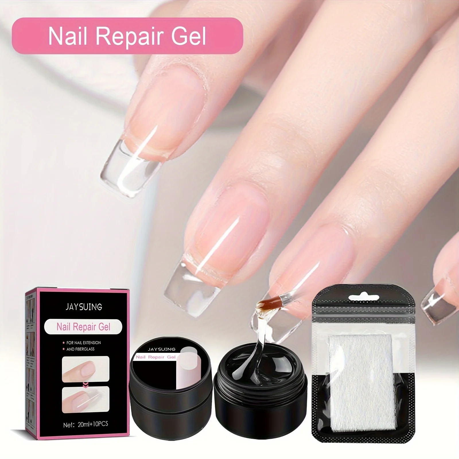 Fiber Nail Set Pijnloze verlenging Fiber Manicure Nagelverlengingsset