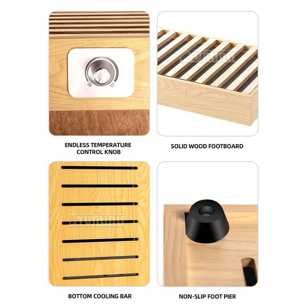 سخان محمول لتدفئة القدمين المنزلي سخانات خشبية متعددة الوظائف لفطائر كالينتا الداخلية