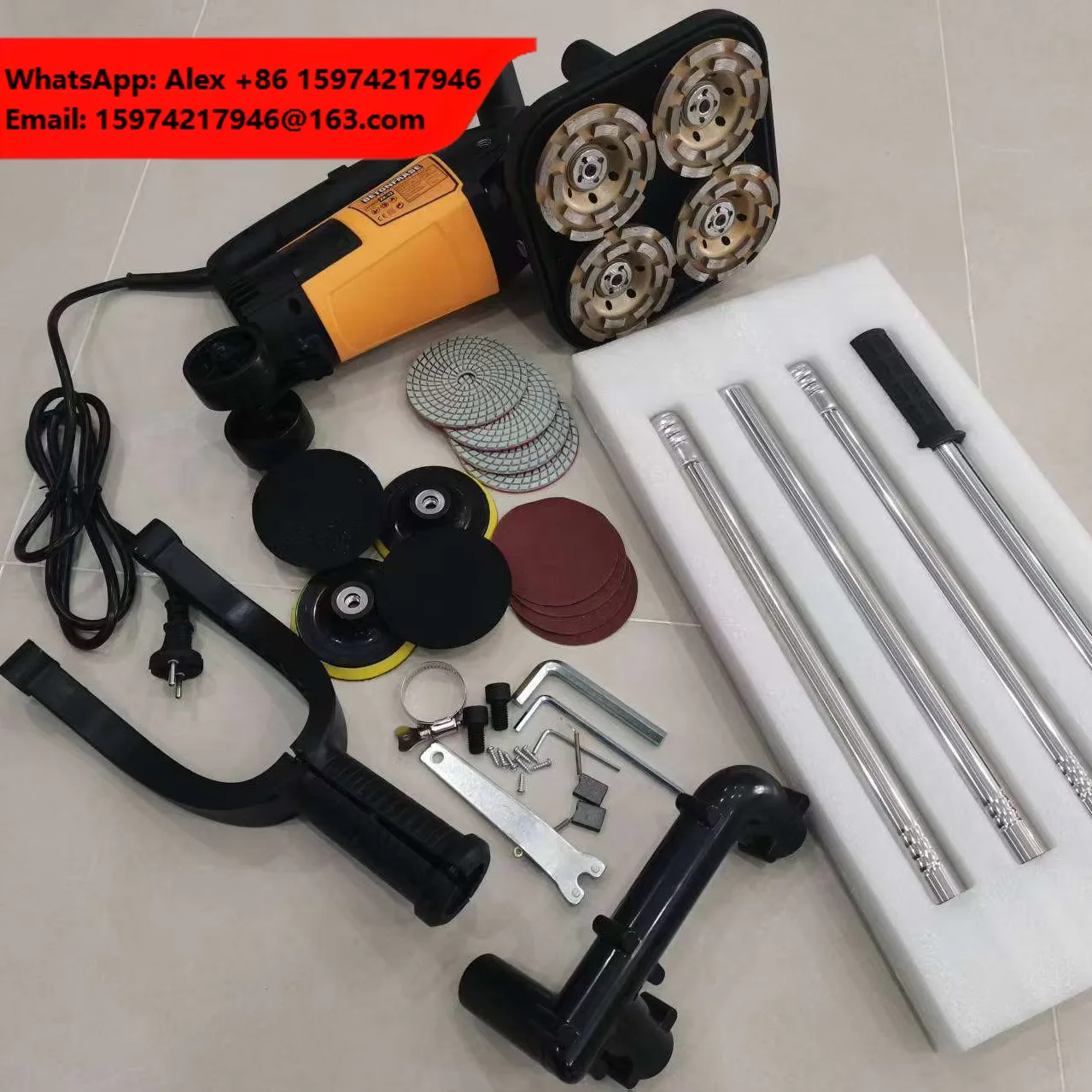 Three-head And Four-head Portable Disc Concrete Floor Polishers, Handheld Edge Grinding And Polishing Machines, Floor Grinders