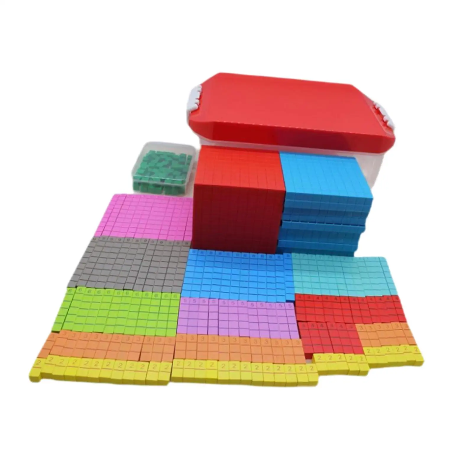 

254 Pieces Base Ten Blocks Set Math Manipulatives Counting Blocks for Children Boys Girls Kids 1ST 2ND 3rd Grade Teachers