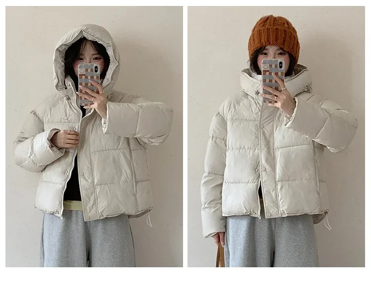 Korean style Soft Warm Cotton Bread Jacket Winter New Loose Versatile Cotton Women's Coat Fashion Casual Down Cotton Parkas 2026