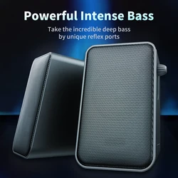 Coomaer 3inch Iron Heavy Bass 10W Computer Speaker Gaming Sound Bookshelf Subwoofer USB 2.0 Channel Texture Desktop Audio