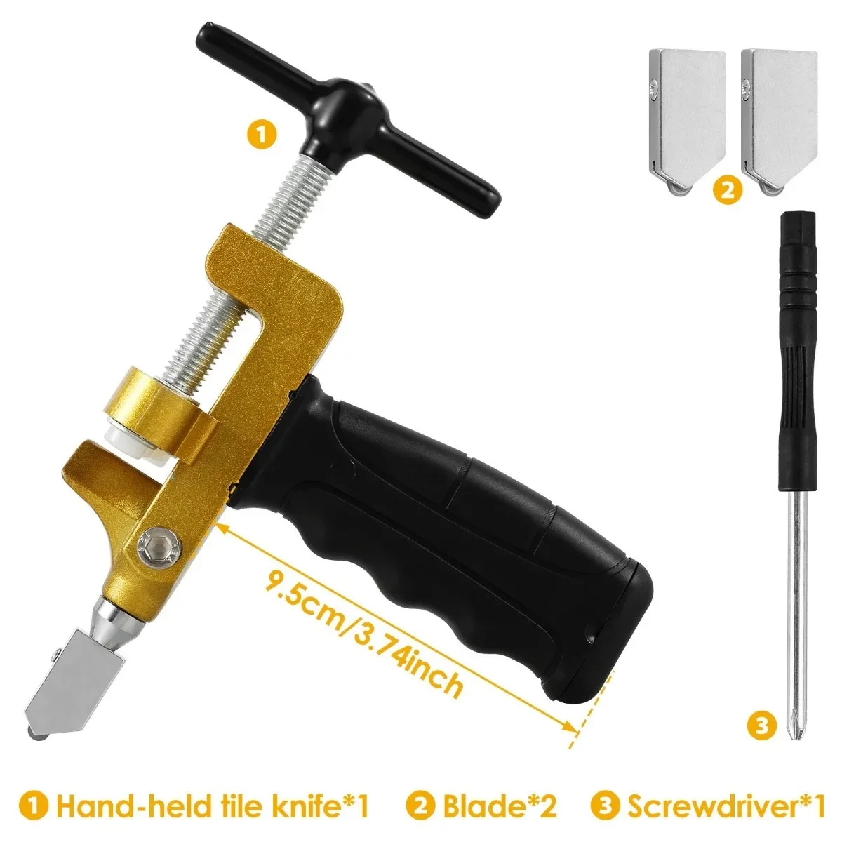 2in1Glass Ceramic Tile Cutter with Knife WheelDiamond Roller Cutter Cutting Machine OpenerBreaker Tools Accessories PH057