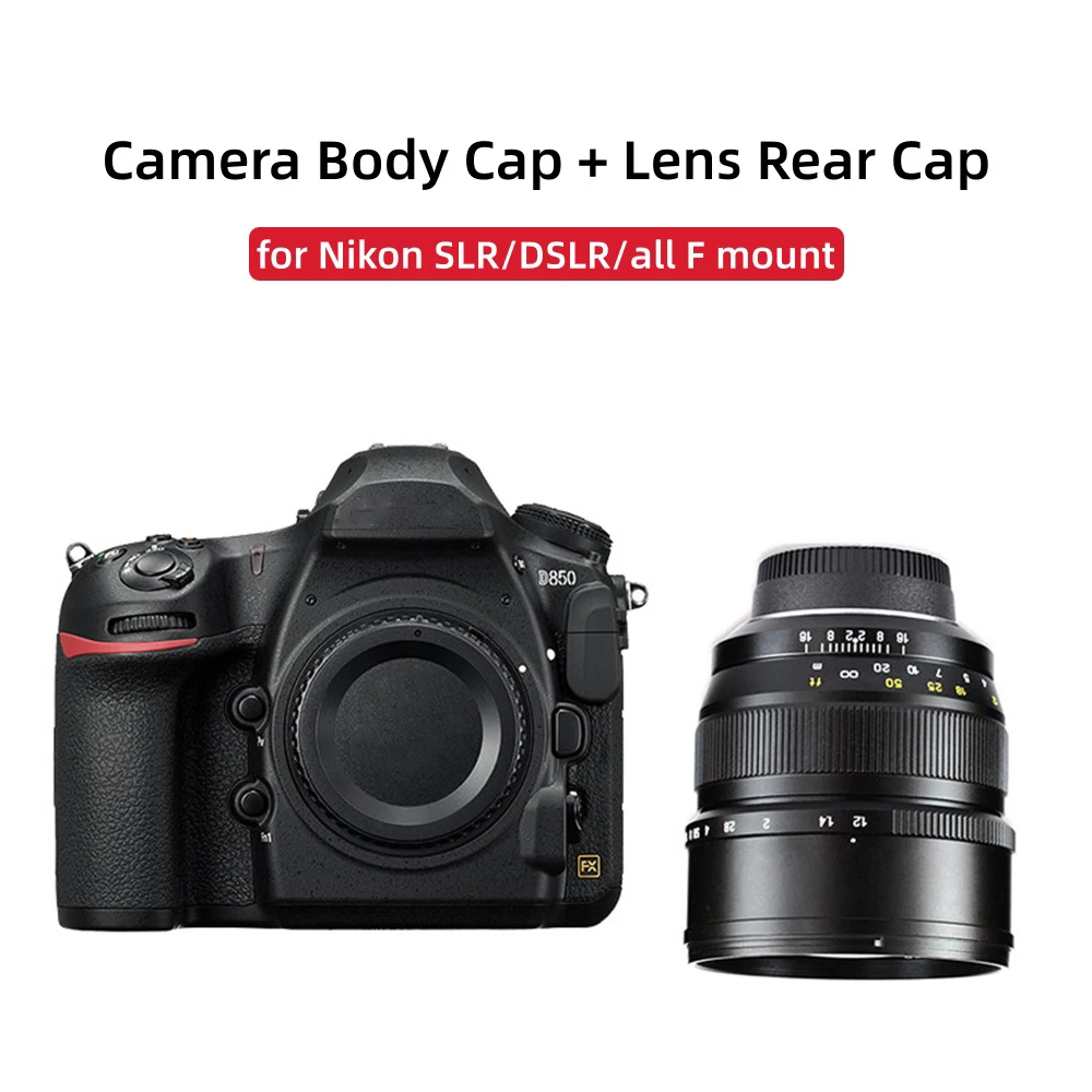 Camera Body Cap Lens Rear Cap Cover for Nikon D750 D850 D810 D800 D7000 D90 D3000 D5000 FE FM2 FE2 F5 F Mount DSLR Accessories