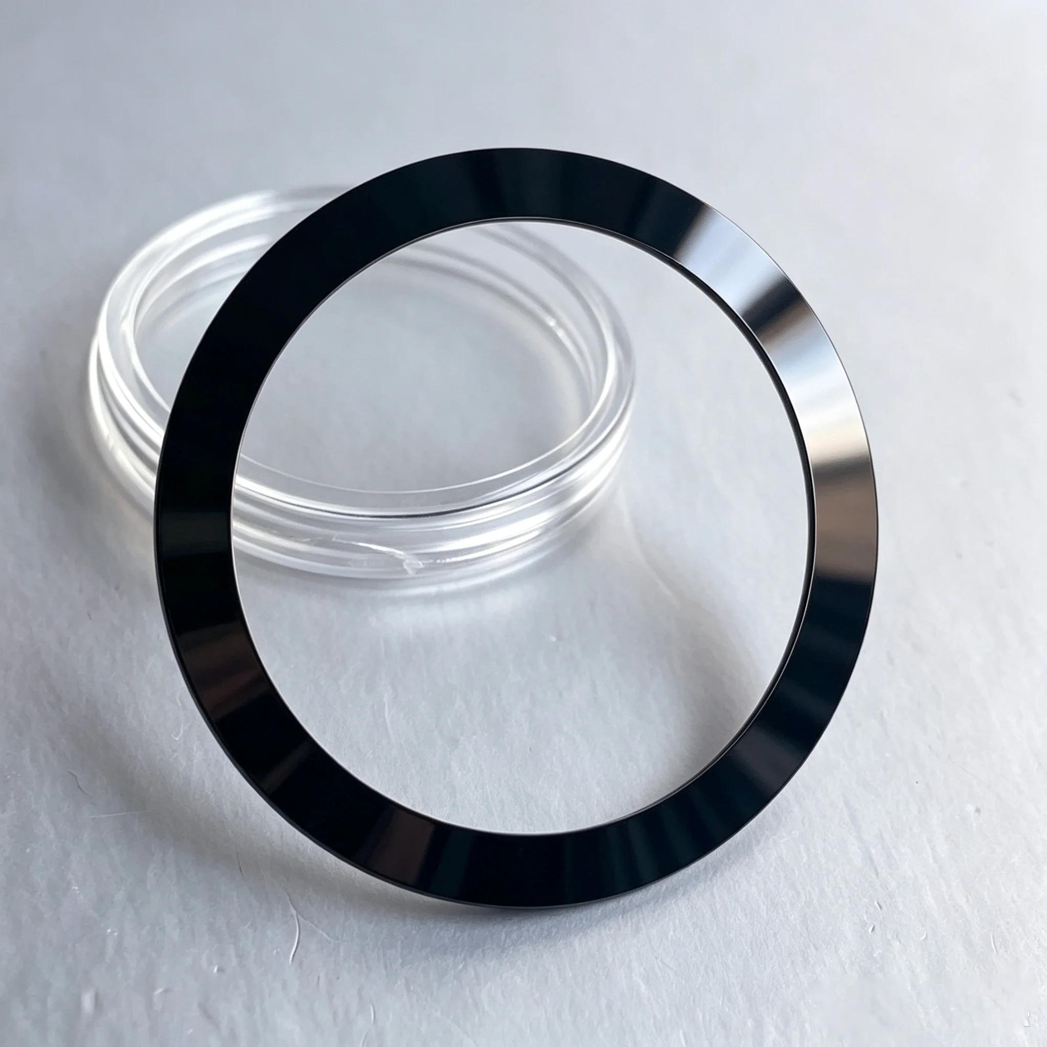 38mm*30.6mm Full Black Watch Bezel Insert For 40mm Watch Replacement Parts