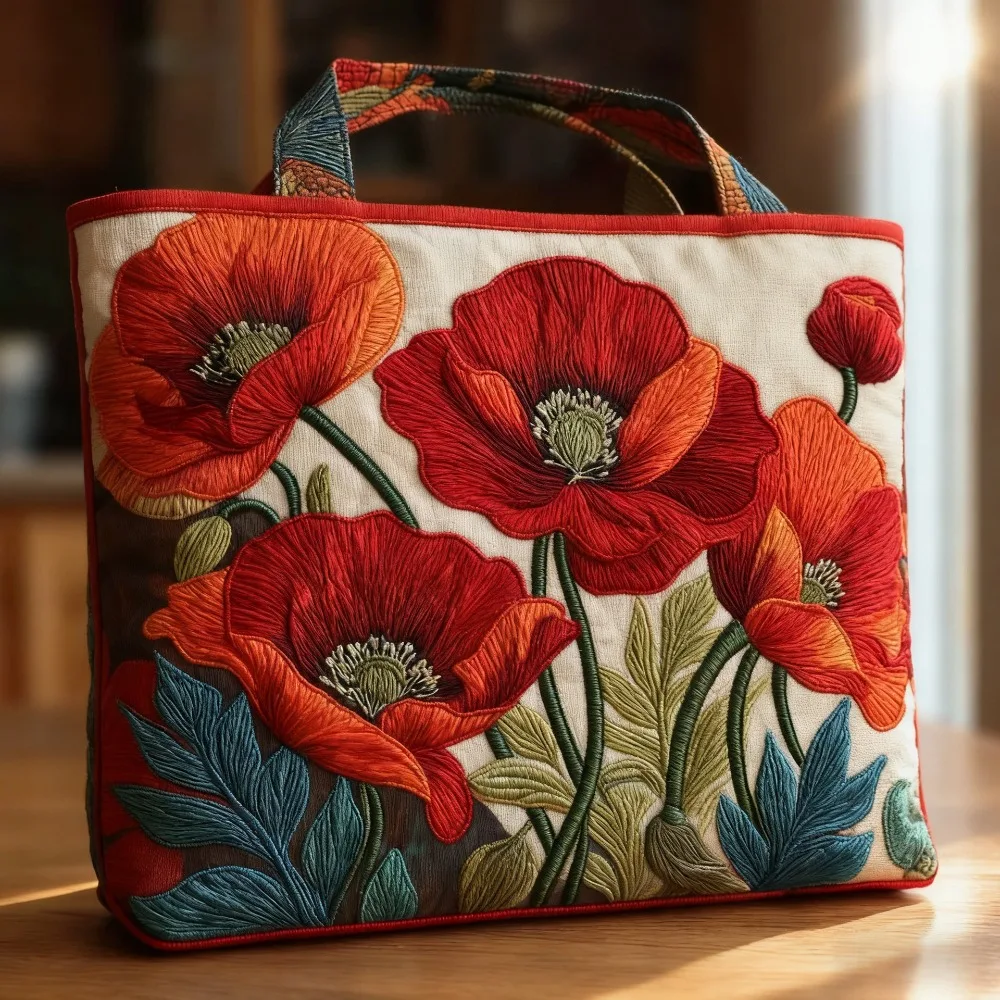 Neue gesteppte Tragetasche mit Katzenmuster, große Kapazität, weiche Schultertasche mit Blumenmuster, strapazierfähige 3D-Schultertasche – Detail 8