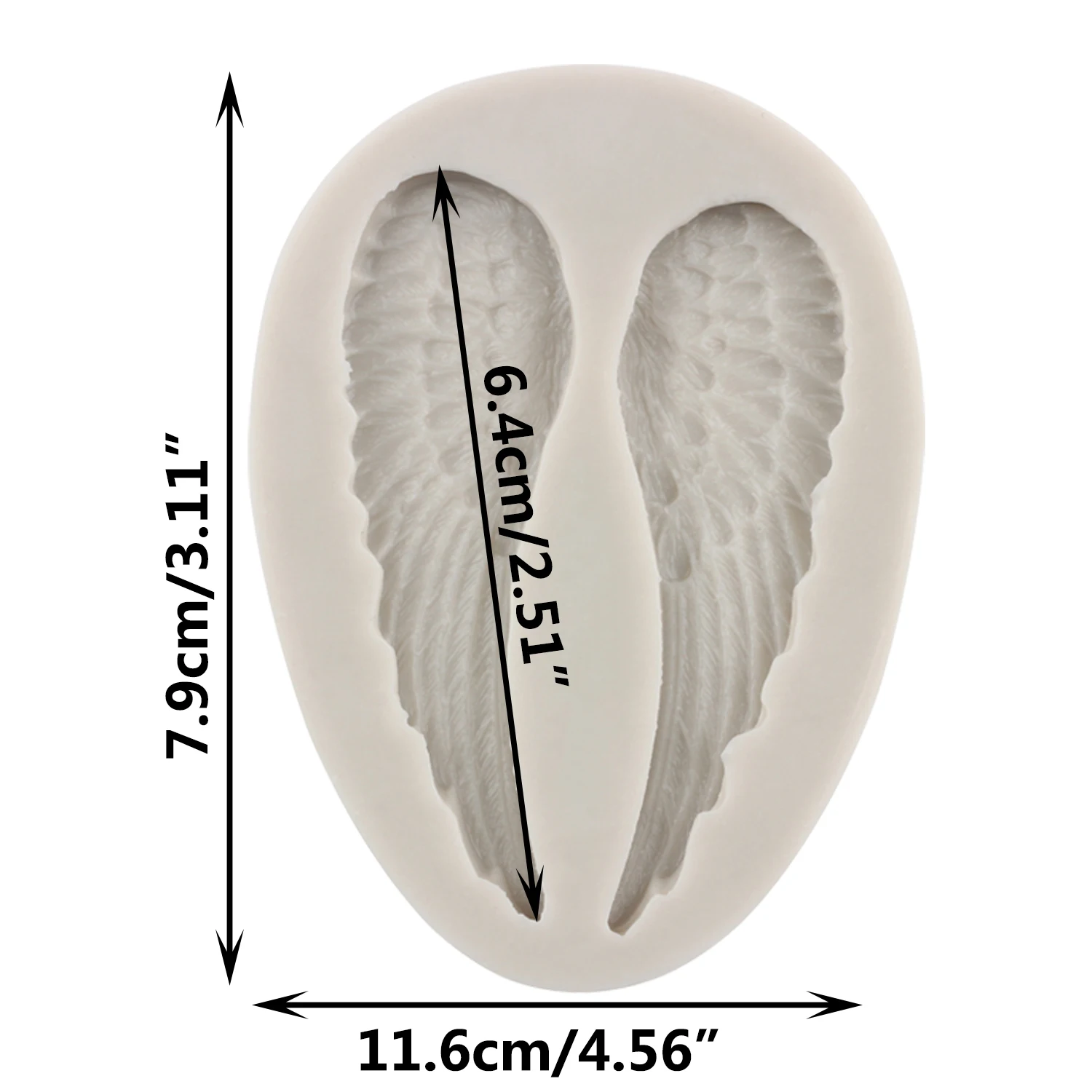 Angel Wings Silicone Mold Chocolate Cupcake Topper Fondant Mould DIY Party Cake Decorating Tools Candy Polymer Clay Resin Molds