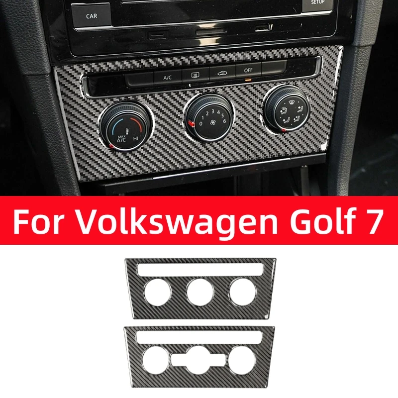 

For Volkswagen Golf 7 Mk7 Vii 2013-2019 Dashboard Air Condition Control Button Knob Switch Panel Frame Sticker Car Accessories