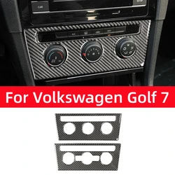 For Volkswagen Golf 7 Mk7 Vii 2013-2019 Dashboard Air Condition Control Button Knob Switch Panel Frame Sticker Car Accessories