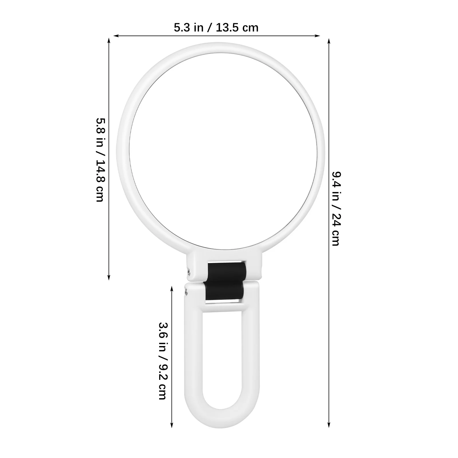 Handheld Double Sided Foldable Makeup Mirror Magnifying Portable Travel Cosmetics Vanity Mirror Lightweight Compact Design