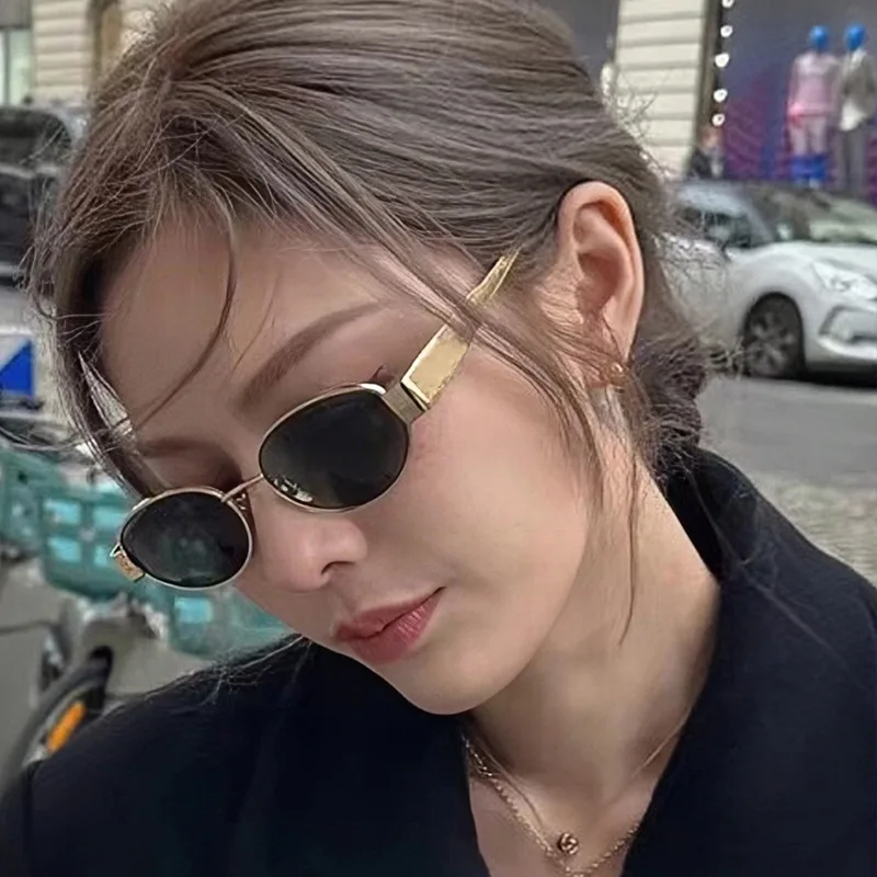 

New Fashion Cat Eye Brown Sunglasses Women Round Square Face Slimming Premium Vintage High Quality Chic Statement Eyewear