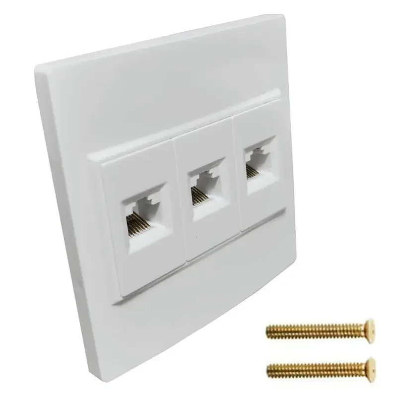 Ethernet Wall Plate 1 Port 2 Ports 3 Ports 4 Ports 6 Ports Gigabit Buckle Panel Network CAT6 Signal Solderless Socket 86 * 86mm