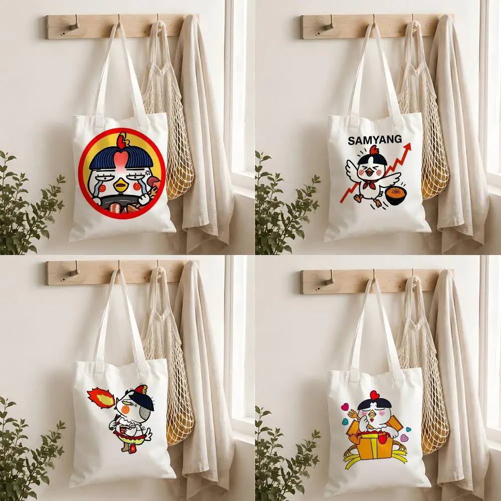 Bolsas de lona para almacenamiento de ramen de pollo Samyang Buldak, ideales para el trabajo, la escuela, el desplazamiento diario y otras ocasiones.