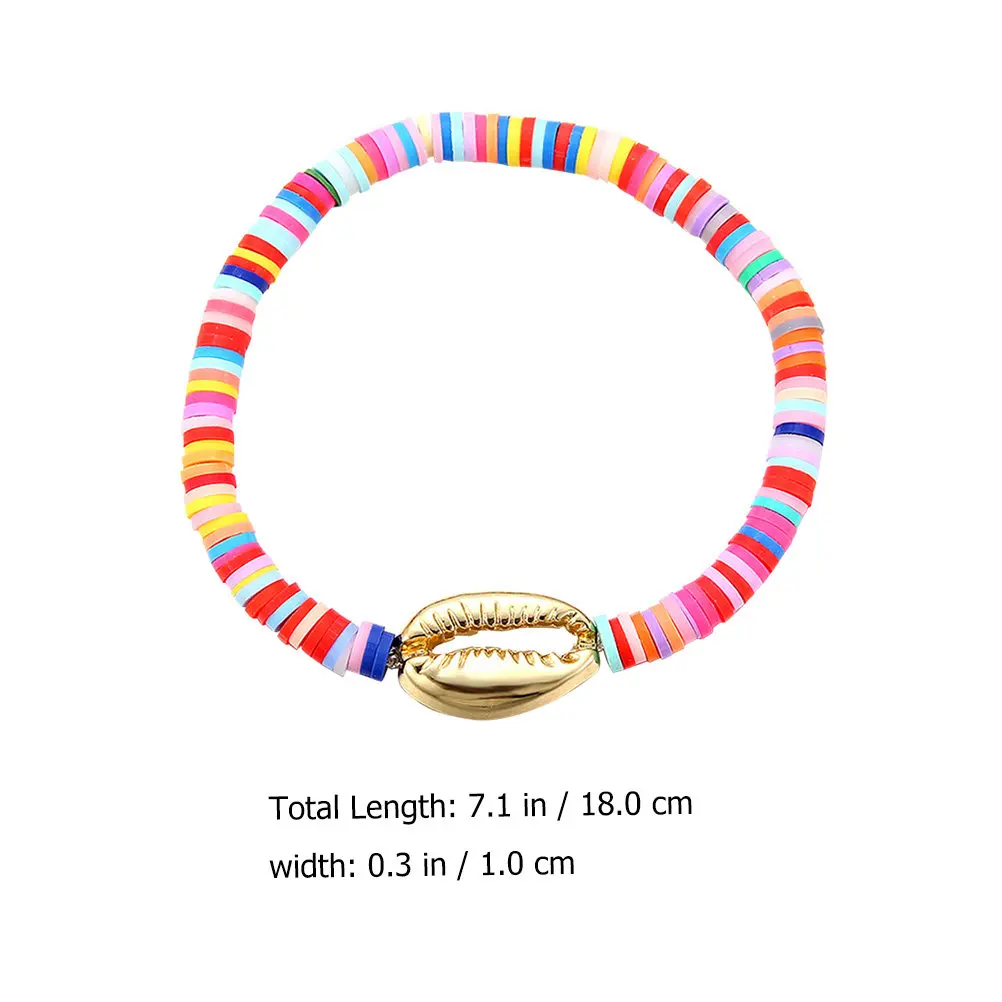 3Pcs Colorful Shell Bracelets Hawaii Style Durable Hand-Woven Bracelets Gift Business Promotion Jewelry Colorful Bracelet