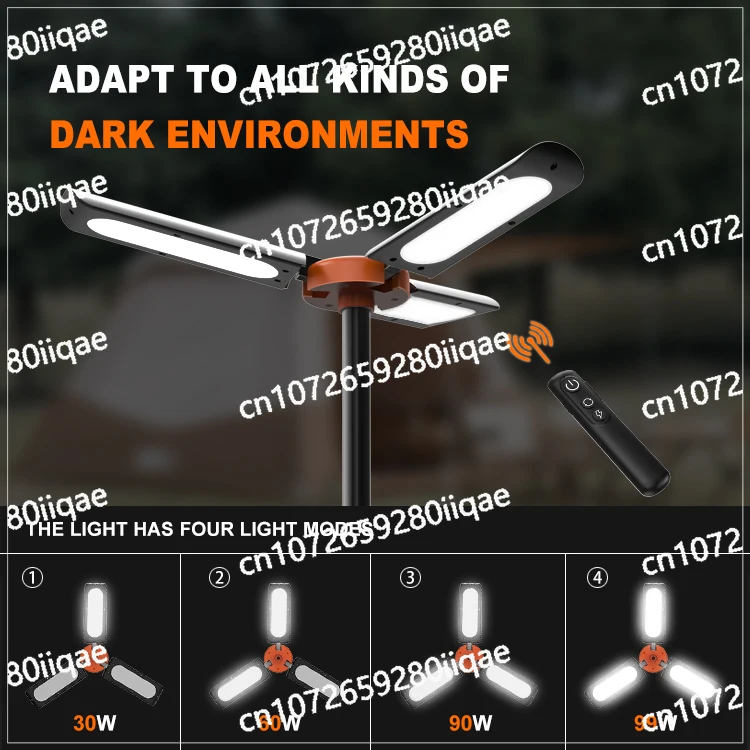Waterproof Led Light Outdoor with Tripod New 9500lumen Rod Light Superbright Three Pages 12v Outdoor Light High Quality IP 68