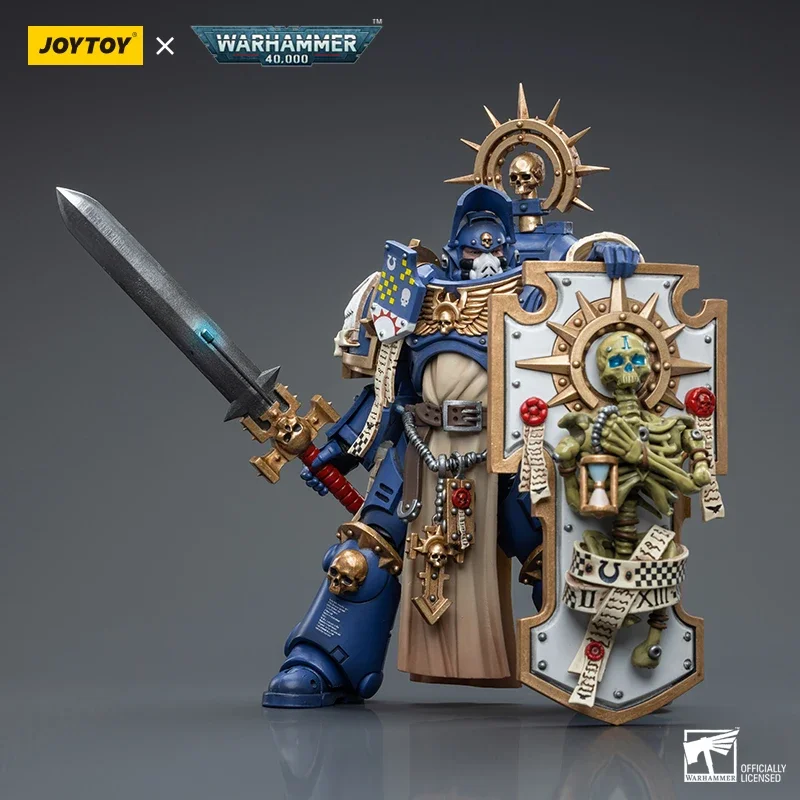 YTOY-Figurines Warhammer 40K Ultramarines avec Bouclier Relique et Épée de Puissance, Modèles de Jouets, Capitaine Primaris, 1:18