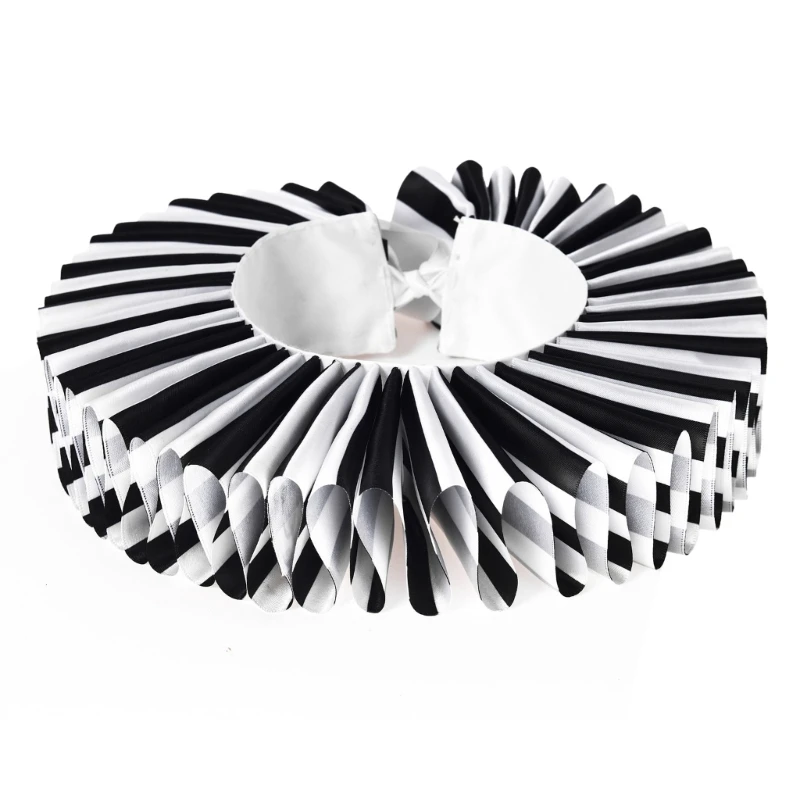 

E15F Регулируемое кружевное колье на шею с координирующими оборками на запястьях для цирковых артистов, нарядов клоунов на и