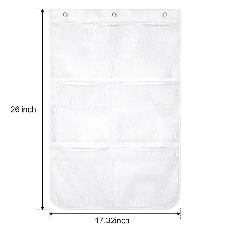 ABJY-حقيبة دش شبكية معلقة، منظم دش سريع الجفاف، 7 جيوب حقيبة تنظيم الحمام لسفينة الرحلات البحرية 2 حزمة