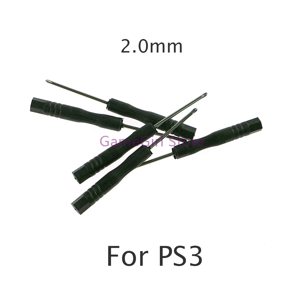 100pcs Black 2.0mm + Cross Security Screwdriver for PlayStation PS2 PS3 Controller Repair Opening Tool