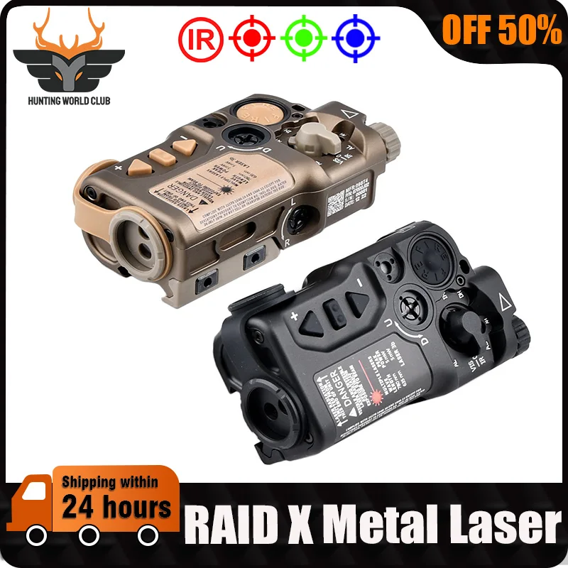 

Tactical RAID-X Metal Laser Red Green Blue Dot IR Aiming With Pressure Switch Hunting Airsoft Accessorie For 20mm Picatinny Rail