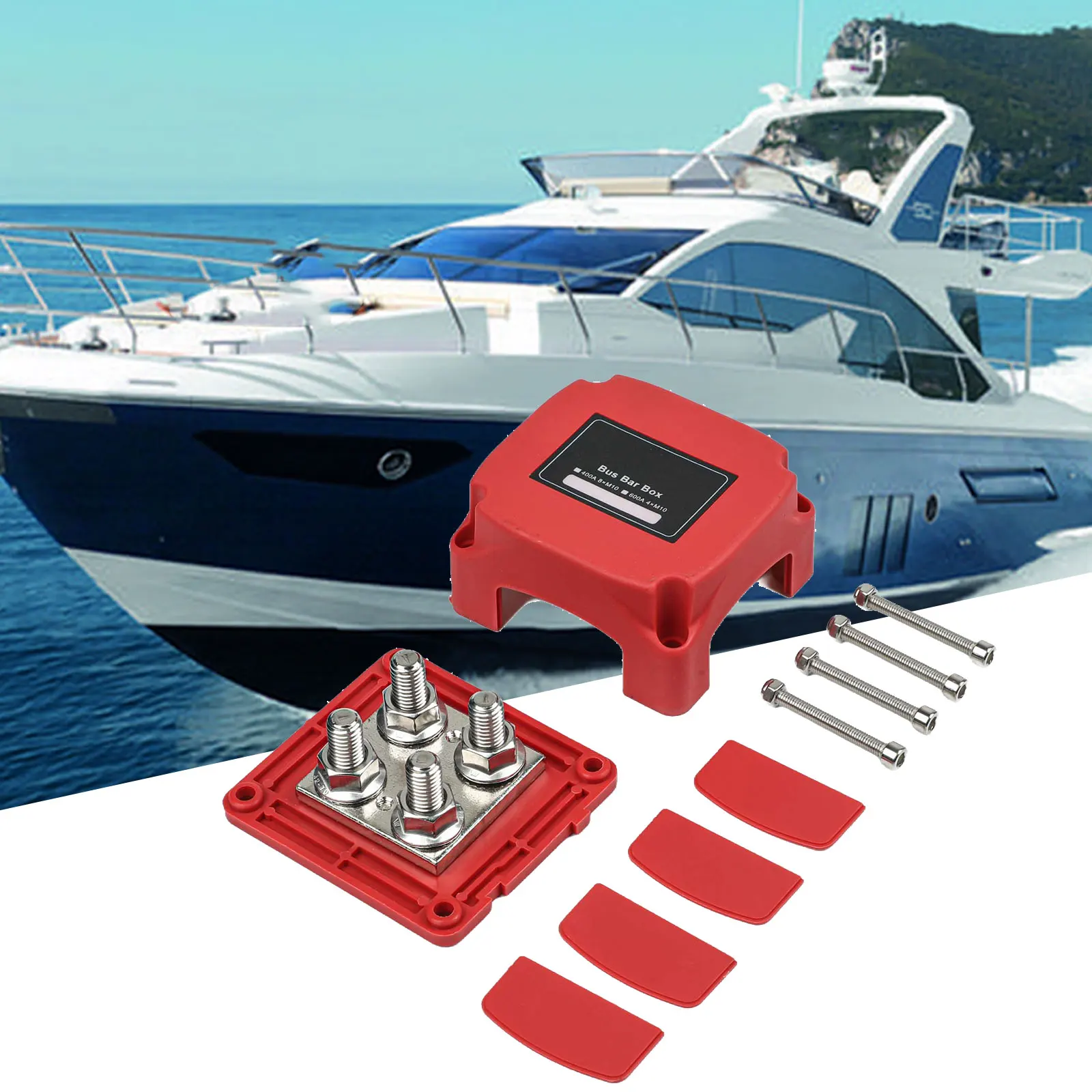 for Modular Design Electrical Systems Automotive Electrical Busbar As Shown 400A Busbar 304 Stainless Steel Durability