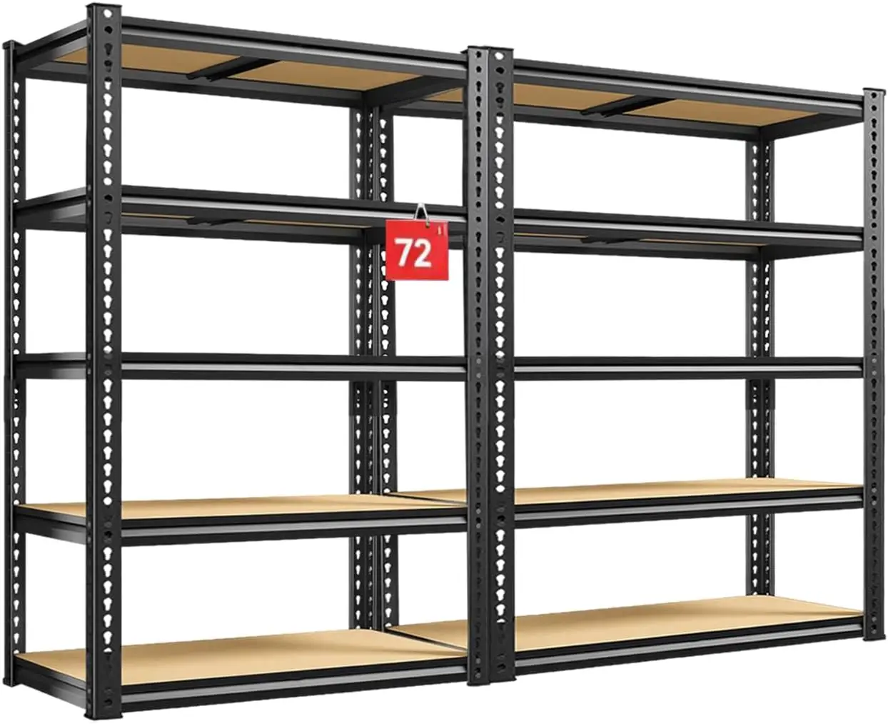 

72' H Storage Shelves,Storage Shelves Heavy Duty,2400LBS Metal Shelving Units,Adjustable Garage